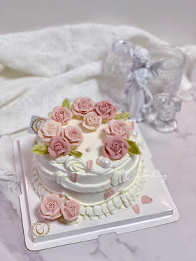 #复古蛋糕# 韩式裱花 N款 忌廉蛋糕（默认自提，收费配送请联系客服）