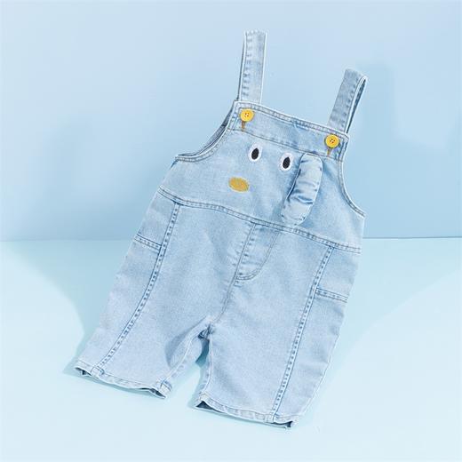 贝贝怡婴儿牛仔背带短裤夏季薄款男女宝宝五分裤小童休闲连体裤子 商品图4