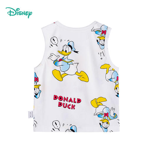 迪士尼童装 男童唐老鸭卡通背心T恤夏季新款俏皮印花短袖 商品图10
