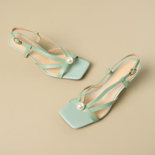 简约时尚，一字带细高跟凉鞋YSL0115 商品图14