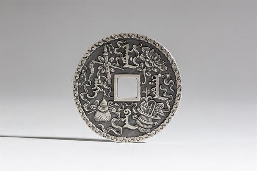 矩德泉坊 纯银手作   寿富康宁暗八仙（4.2厘米版）572 商品图2