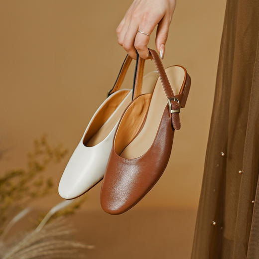 舒适圆头，里外全头层皮舒适包头凉鞋PS1339 商品图6