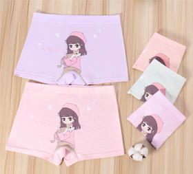 MH竹纤维妮妮女大童平角内裤35120