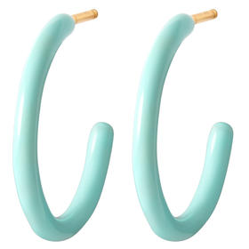 北京仓｜LULU Copenhagen-Color Hoop-彩圈 薄荷 耳环 (中号)［丹麦设计师］