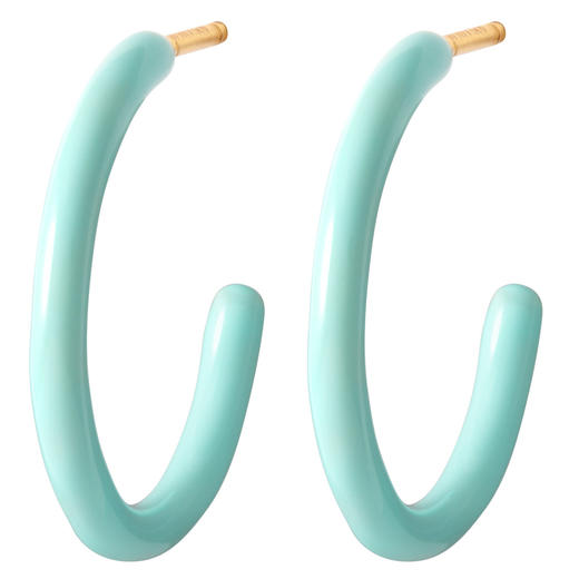 北京仓｜LULU Copenhagen-Color Hoop-彩圈 薄荷 耳环 (中号)［丹麦设计师］ 商品图0