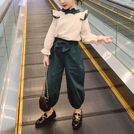 裁缝学苑TG74 儿童纸样童装女童套装服装衣服裤子上衣打版裁剪图 商品图3