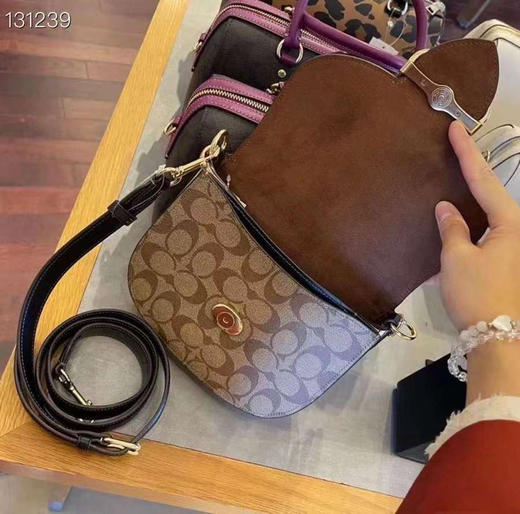 ¥1350🇺🇸直邮！Coach Morgan系列马鞍包～荔枝纹牛皮＋经典老花 商品图1