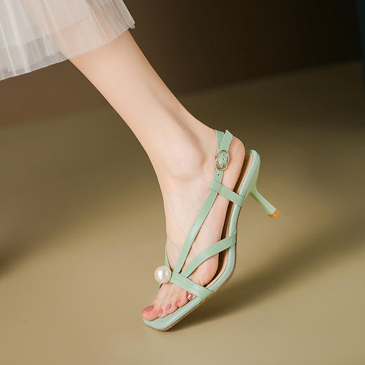 简约时尚，一字带细高跟凉鞋YSL0115 商品图10