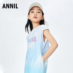【实体店同款】女童圆领无袖连衣裙BLUE安奈儿童装AG323788