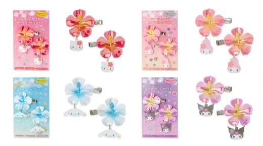 日本进口/三丽鸥/库洛米/玉桂狗/美乐蒂/蜡笔小新/闪闪小碎花/无痕发卡 商品图0