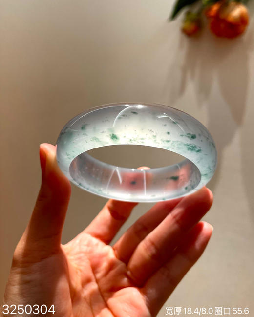 玻璃木纳飘花手镯【3250304】圈口55.6~具体价格微信咨询 商品图7