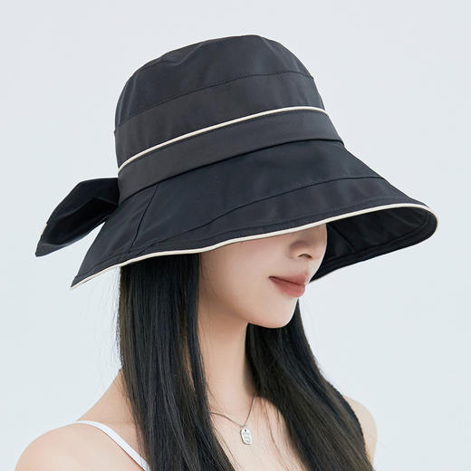 春夏遮阳帽韩国新款拼色蝴蝶结渔夫帽太阳帽JC-K2-M2403 商品图4