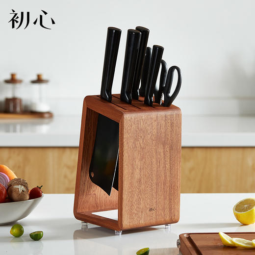 初心| 乌檀木实木刀架 商品图3