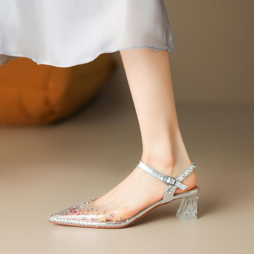 时尚性感，舒适超软女人亮片水钻凉鞋ZYY-A412 商品图7