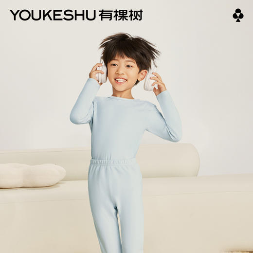 有棵树植物暖暖衣男童圆领秋衣秋裤自发热儿童保暖内衣套装G-CW1004 商品图0