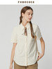 famecoco范可儿短袖印花白衬衫女夏季女装新款纯棉休闲衬衣FAB3BH041 商品缩略图2