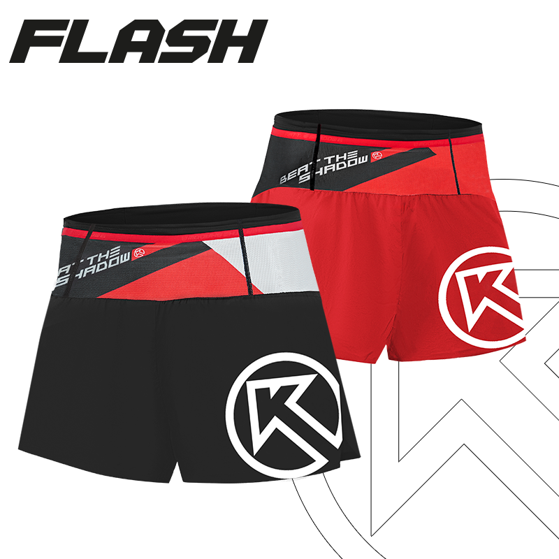 BigK 大K FLASH 自带内衬可分叉运动三分短裤 马拉松 路跑训练  户外轻运动