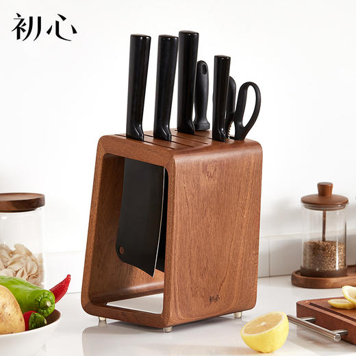 初心| 乌檀木实木刀架 商品图7