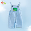 贝贝怡儿童牛仔背带裤夏季新款男女宝宝休闲连体裤婴儿时尚直筒裤 商品缩略图9