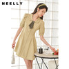 NEELLY纳俪商场同款双层领连衣裙女夏季新款泡泡袖高腰A字裙通勤N23044Y04417 商品缩略图0