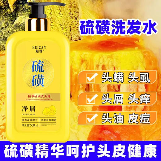 硫磺洗发水去屑止痒控油去油蓬松持久留香洗发液男女生洗发露 商品图3