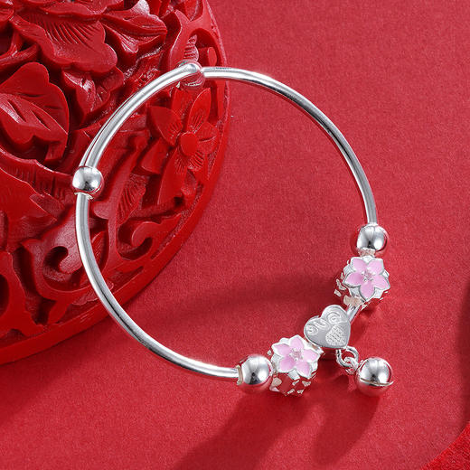 子佩集S990银【护花铃】童镯【A034084】2304 商品图4