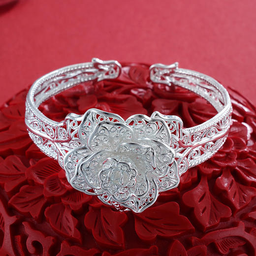 子佩集S990银天染琼瑶手镯【MEXSZ】花丝2304 商品图5