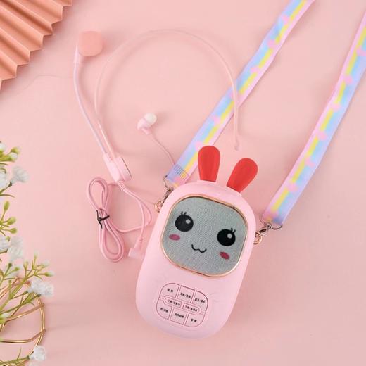 2023年新款儿童便携式兔子卡拉OK音乐音响话筒一体麦克风女孩唱歌 商品图3