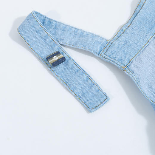 贝贝怡儿童牛仔背带裤夏季新款男女宝宝休闲连体裤婴儿时尚直筒裤 商品图6