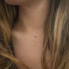 北京仓｜Vanrycke-EMOJI-18K玫瑰金 小红心 项链［法国设计师］