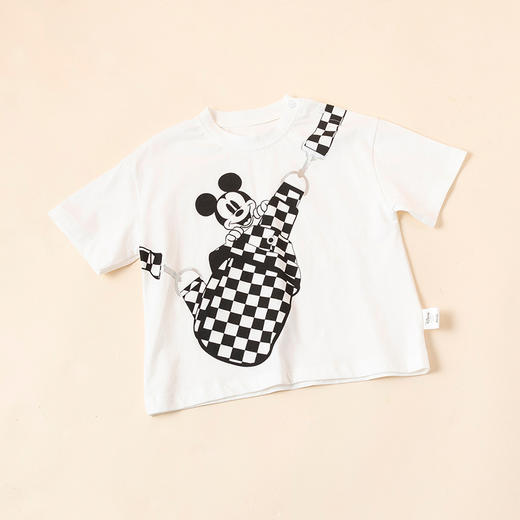 【商场同款】迪士尼童装男童潮帅卡通短袖T恤夏季清爽新品中大童米奇纯棉上衣 商品图1