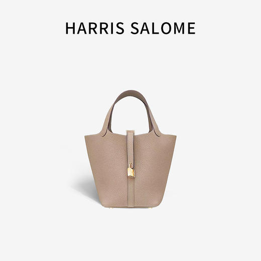 Harris Salome 牛皮手拎通勤金扣菜篮子包/牛皮水桶包 商品图1