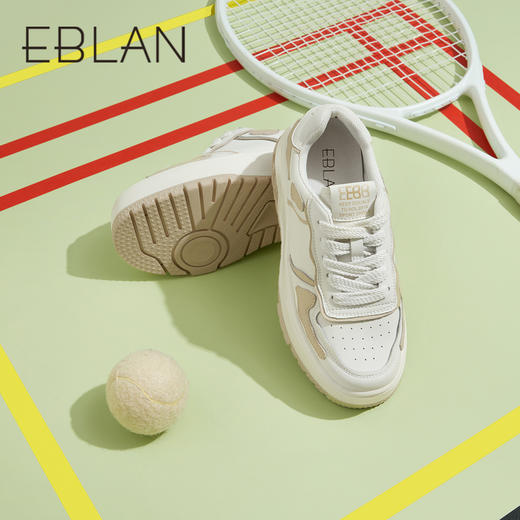 EBLAN 秋季舒适休闲小白鞋板鞋B23421808 商品图1
