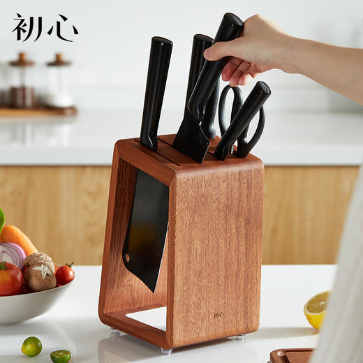 初心| 乌檀木实木刀架 商品图4