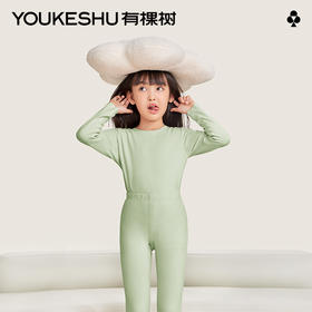 有棵树植物暖暖女童圆领秋衣秋裤加厚加绒儿童保暖内衣套装G-CW2003