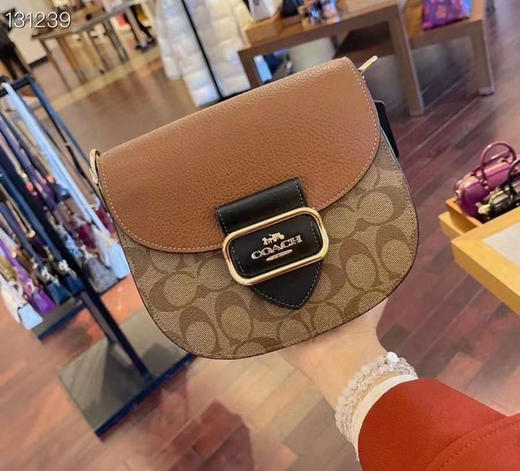 ¥1350🇺🇸直邮！Coach Morgan系列马鞍包～荔枝纹牛皮＋经典老花 商品图0