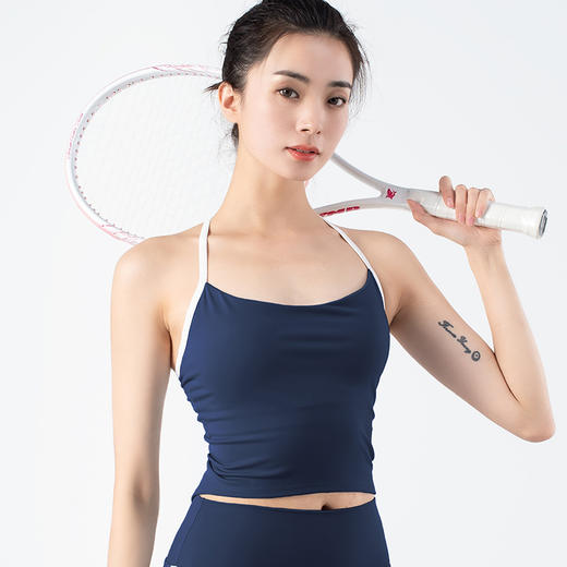 跃牌【化蝶双飞】系列拼色挂脖带胸垫吊带美背瑜伽服TM0110（可拆胸垫） 商品图5