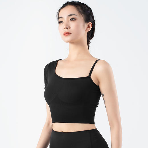 跃牌【化蝶双飞】系列裸感美背无缝斜领露肩瑜伽服MS1056（可拆胸垫） 商品图8