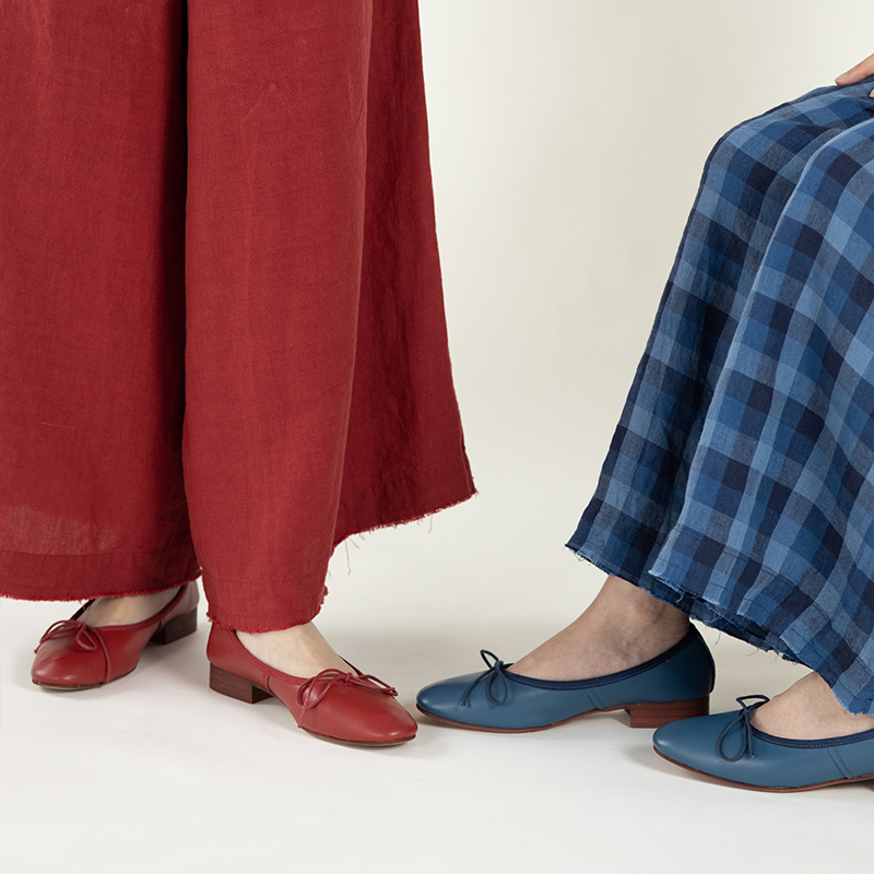 绽放S029朵/百搭方头牛皮低跟气质单鞋