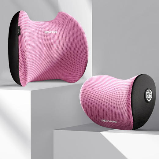 【透气不闷！冰丝护颈枕套装】汽车头枕车用护颈枕四季通用车上靠枕腰靠车载靠背垫车用记忆棉枕 商品图8