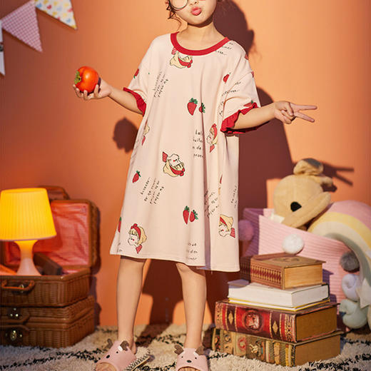 裁缝学苑TG69夏季儿童睡裙短袖女童家居服睡衣纸样图版型打版裁剪 商品图2