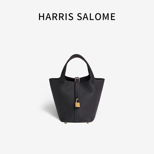 Harris Salome 牛皮手拎通勤金扣菜篮子包/牛皮水桶包 商品图2