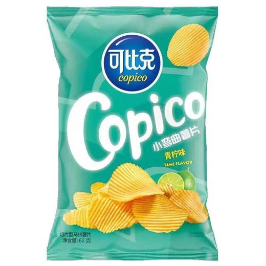 可比可小弯曲薯片青柠味62g 商品图0