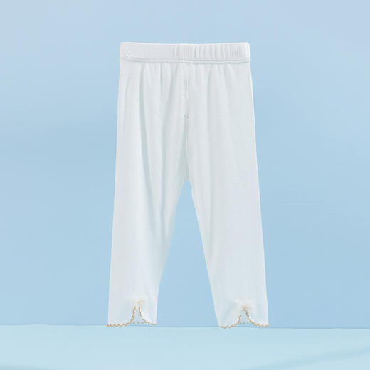 贝贝怡女童打底裤夏季薄款儿童外穿女孩韩版洋气蝴蝶结宝宝七分裤 商品图6