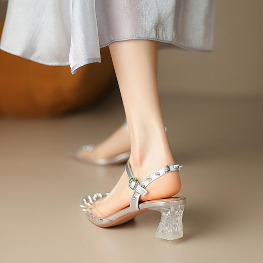 时尚性感，舒适超软女人亮片水钻凉鞋ZYY-A412 商品图6