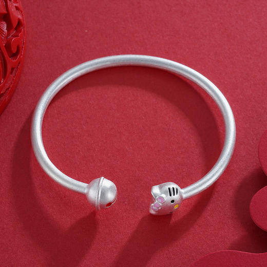 子佩集S990银铃铛KT猫童镯【MY-000014-1】2304 商品图4