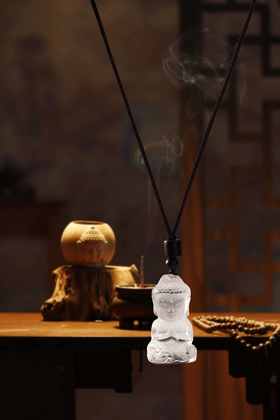 天然白水晶宝宝吊坠