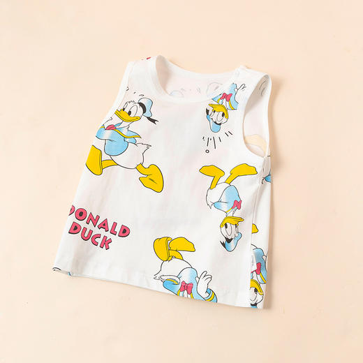迪士尼童装 男童唐老鸭卡通背心T恤夏季新款俏皮印花短袖 商品图8