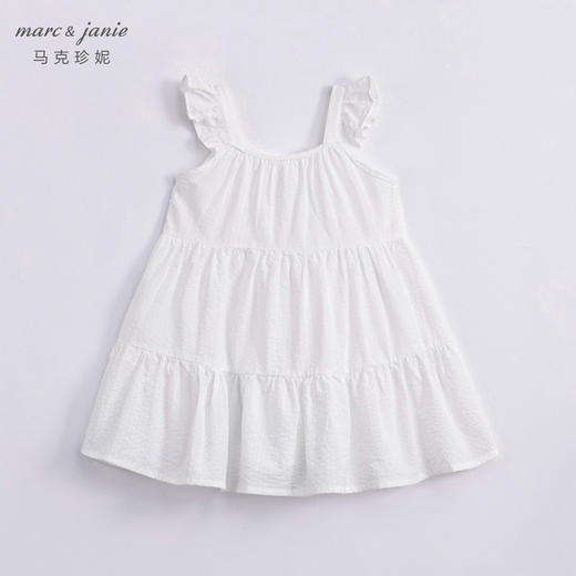 马克珍妮夏装新款裙子 女童舒适荷叶边吊带连衣裙231096 商品图2