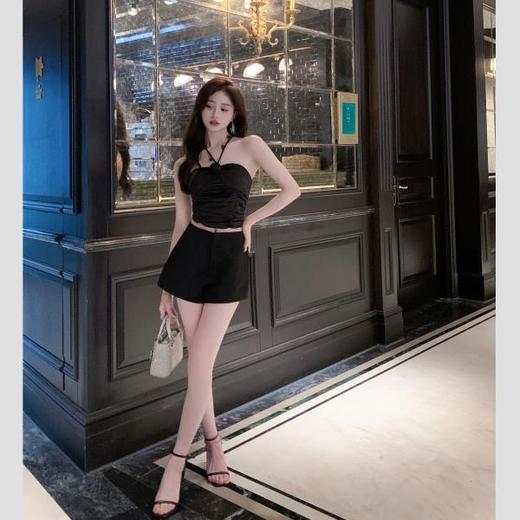 BeQueenStory【莱茵夜曲】时尚气质高腰简约百搭短裤2023夏季新款 商品图4